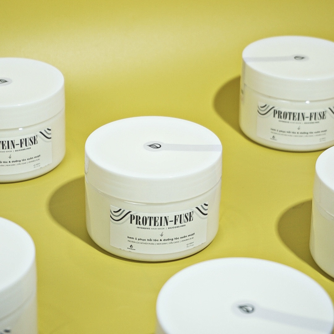 Kem Ủ Tóc Protein-Fuse Lúa Mì Thủy Phân, Nha Đam, Vitamin E & B5 | Suôn Mượt, Bóng Khỏe Silicone-Free Hair Mask 300g