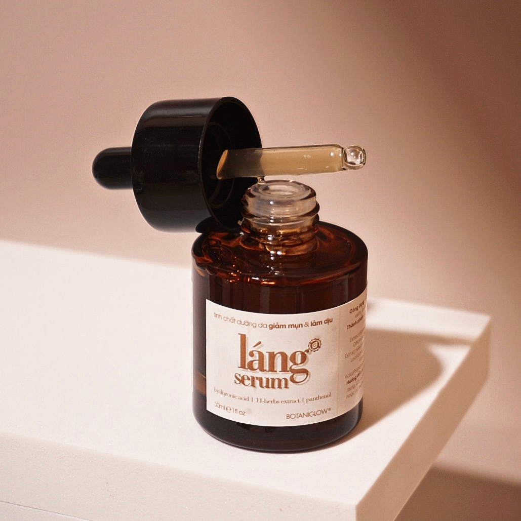 Serum Láng Giảm Mụn, Mờ Thâm, Dưỡng Da Mụn Nhạy Cảm | 11 Loại Thảo Mộc & Vitamin B5 Acne Serum Botaniglow 30ml