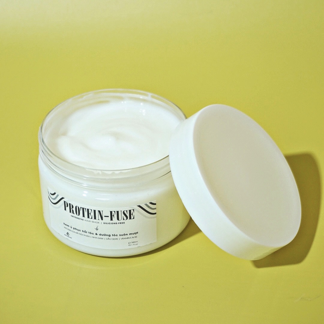 Kem Ủ Tóc Protein-Fuse Lúa Mì Thủy Phân, Nha Đam, Vitamin E & B5 | Suôn Mượt, Bóng Khỏe Silicone-Free Hair Mask 300g