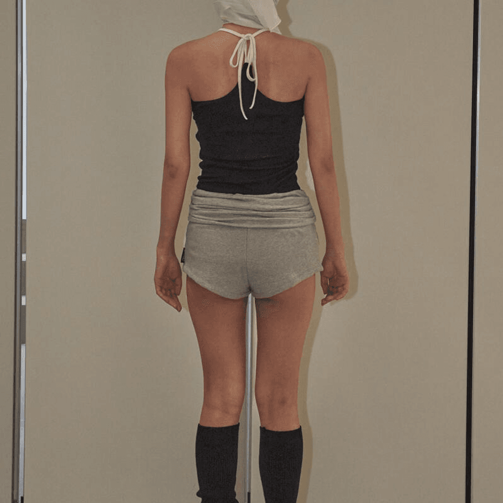 TWO LINE HALTER NECK TOP
