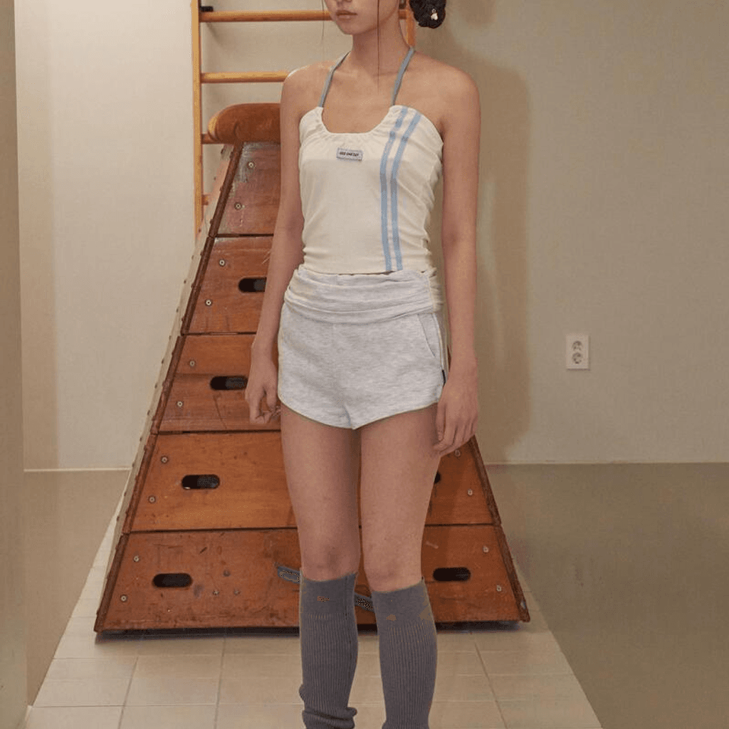 TWO LINE HALTER NECK TOP