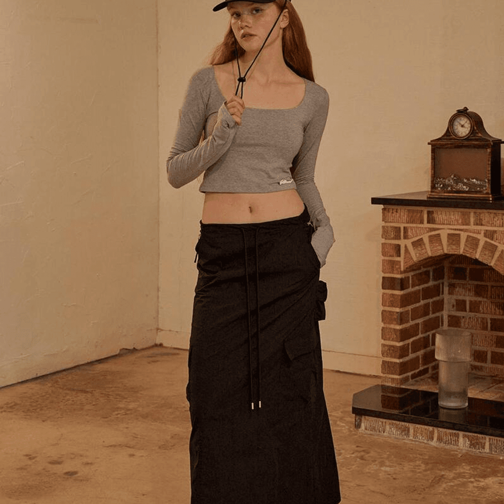 CỔ CHỮ U TAY ÁO XÁM