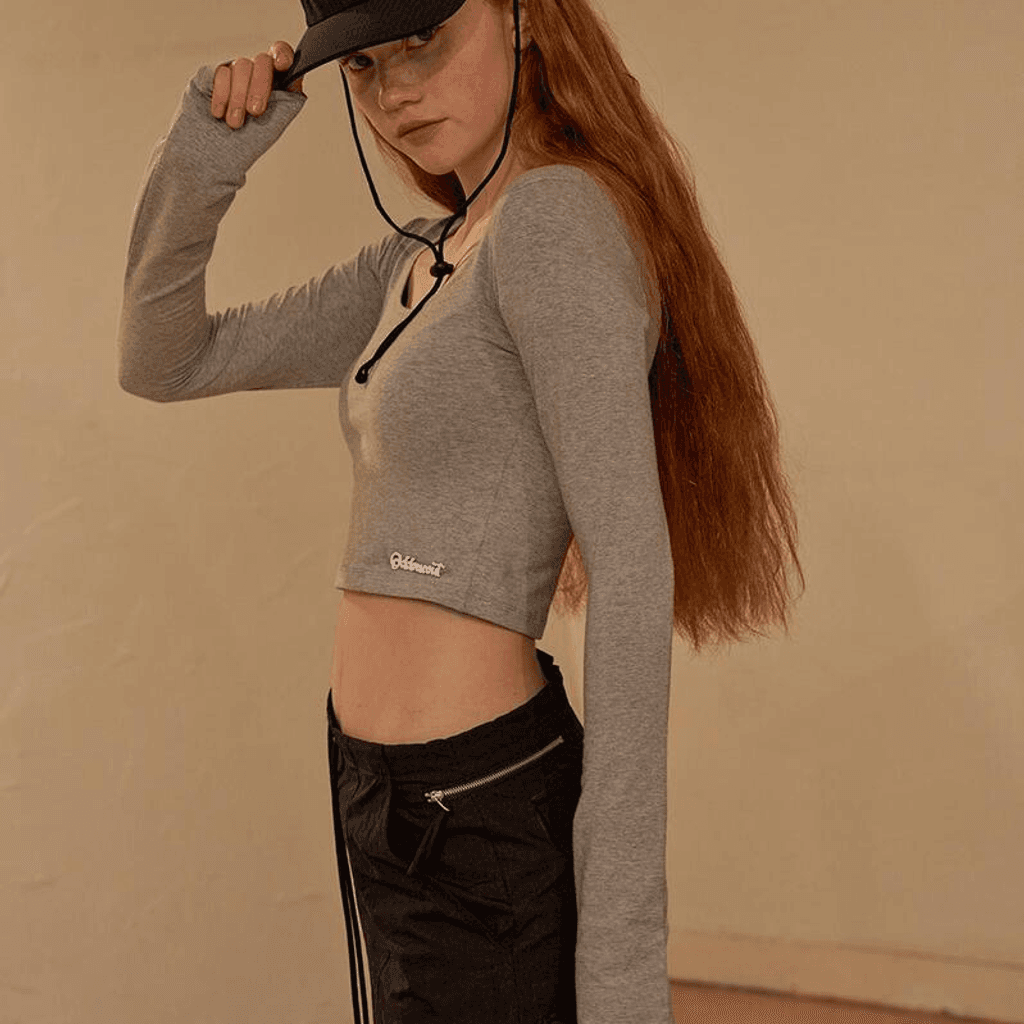 CỔ CHỮ U TAY ÁO XÁM