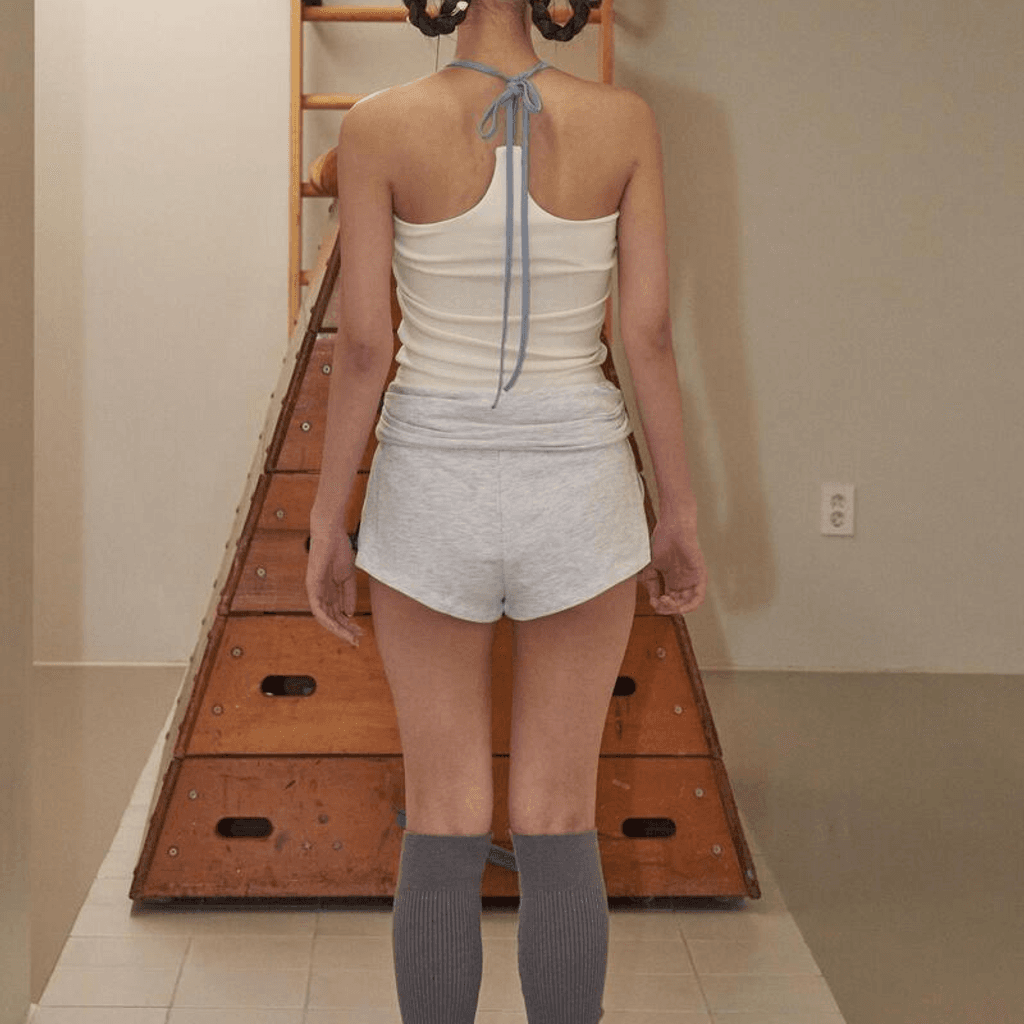 TWO LINE HALTER NECK TOP