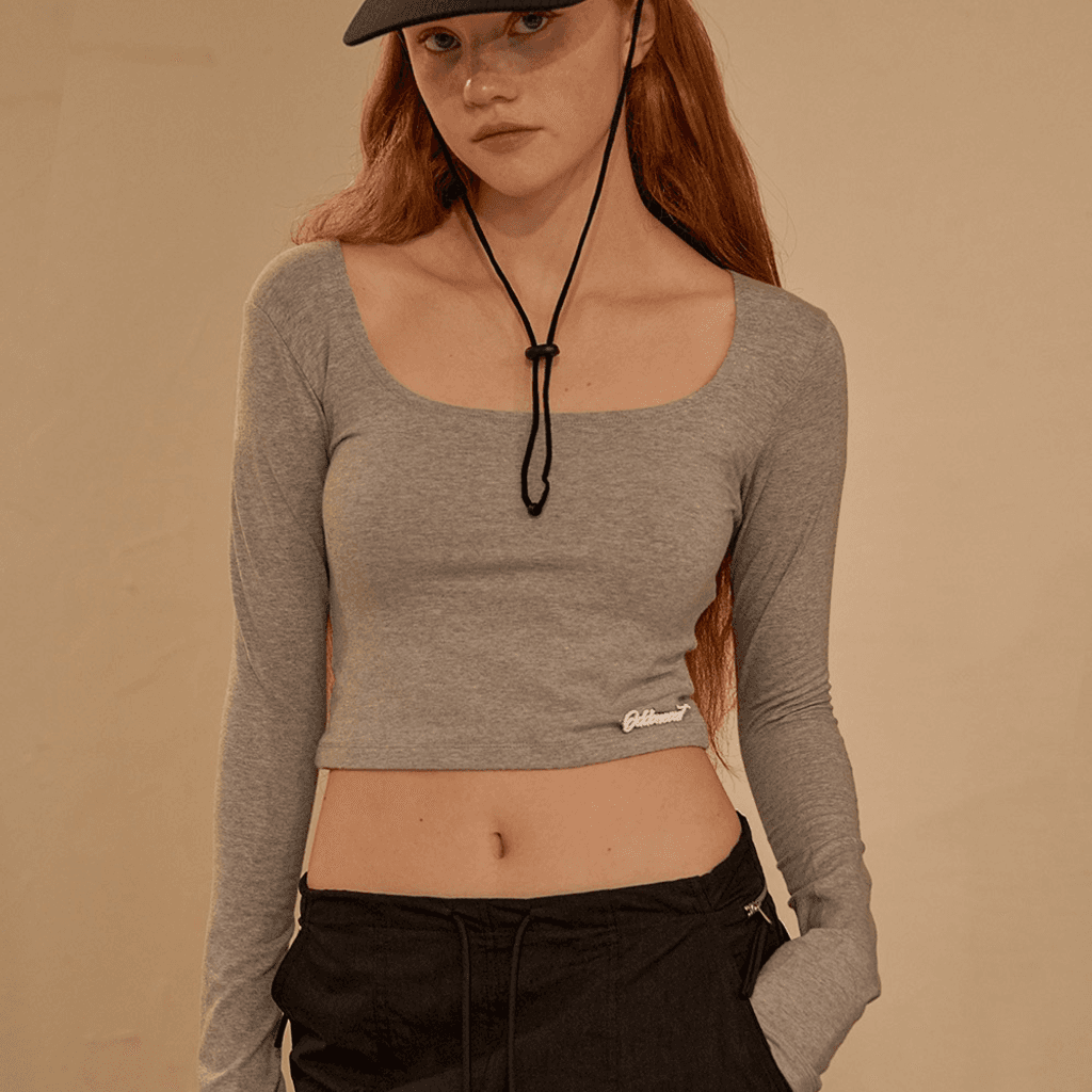CỔ CHỮ U TAY ÁO XÁM