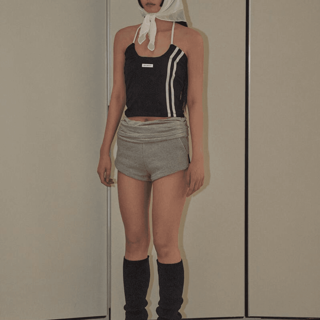 TWO LINE HALTER NECK TOP