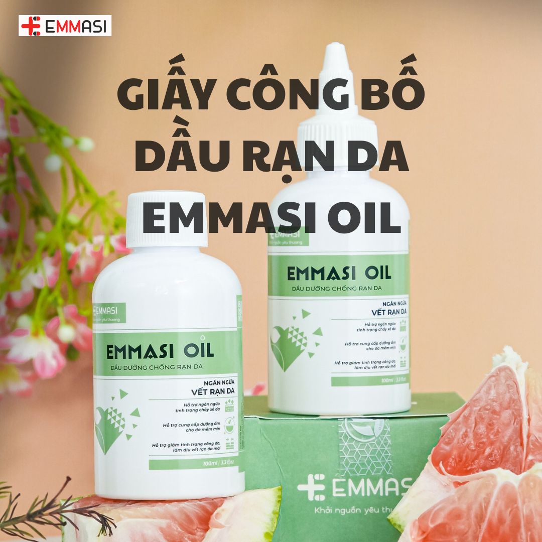 Giấy chứng nhận công bố sản phẩm Dầu rạn da Emmasi Oil sở y tế cấp