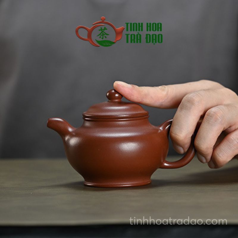 Ấm Tử Sa Chuyết Chỉ Trơn Hồng Giang Pha Nê 220ml - ATS067