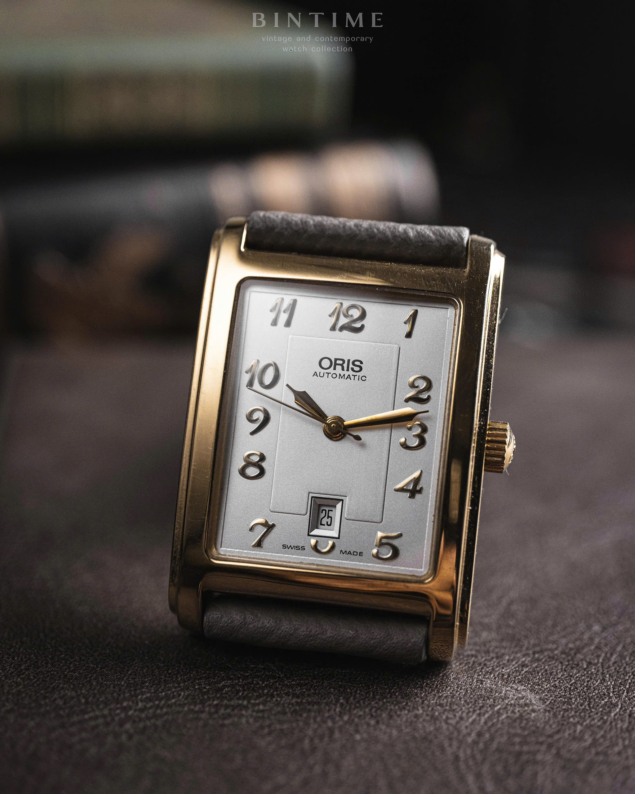 Oris Rectangular Date Ref. 583-7460-40/45-01 | Bintimeshop