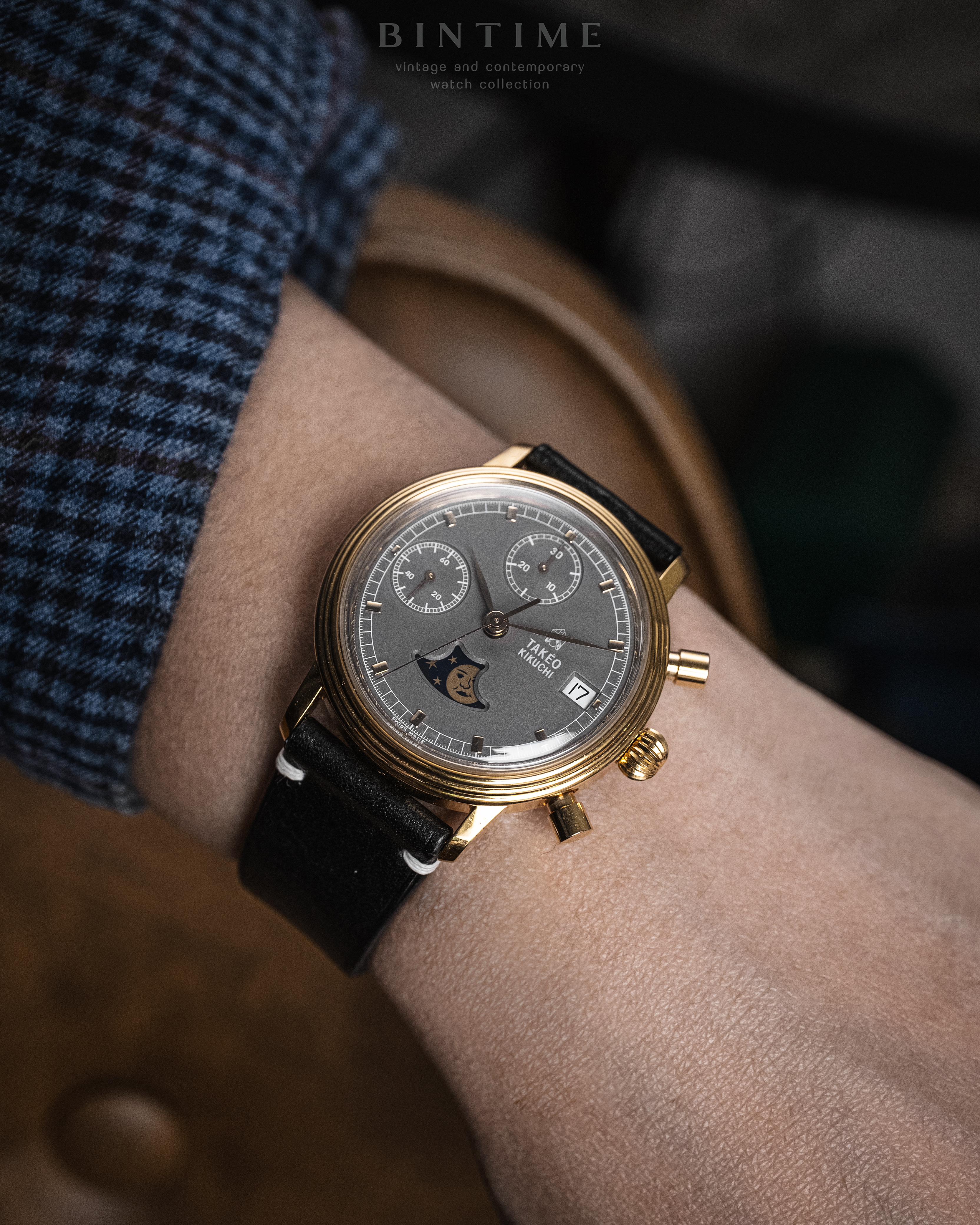 Takeo Kikuchi Moonphase Chronograph 4.010.0.0 | Bintimeshop