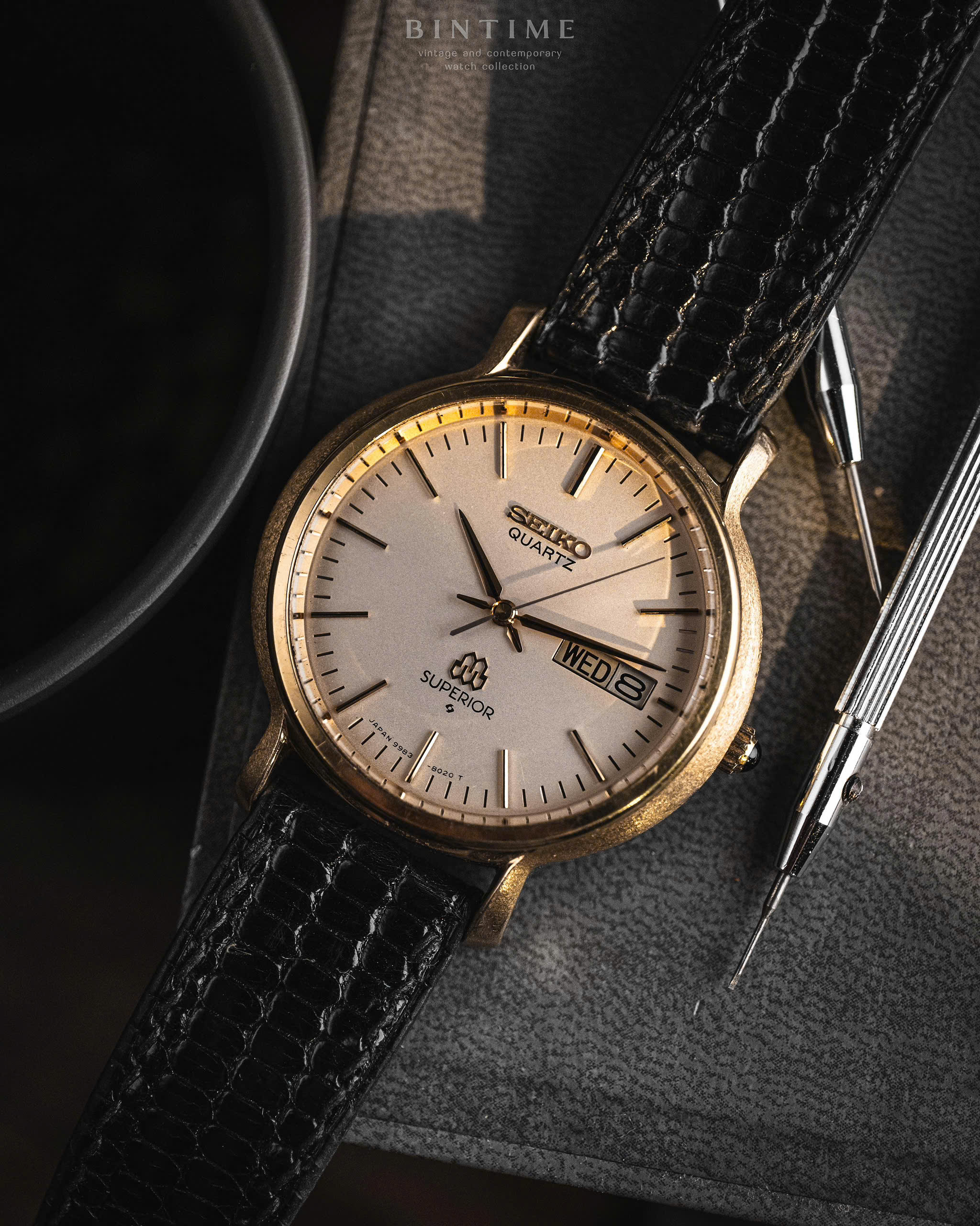 Seiko 9983-8020 Superior Twin Quartz Cap Gold | Bintimeshop