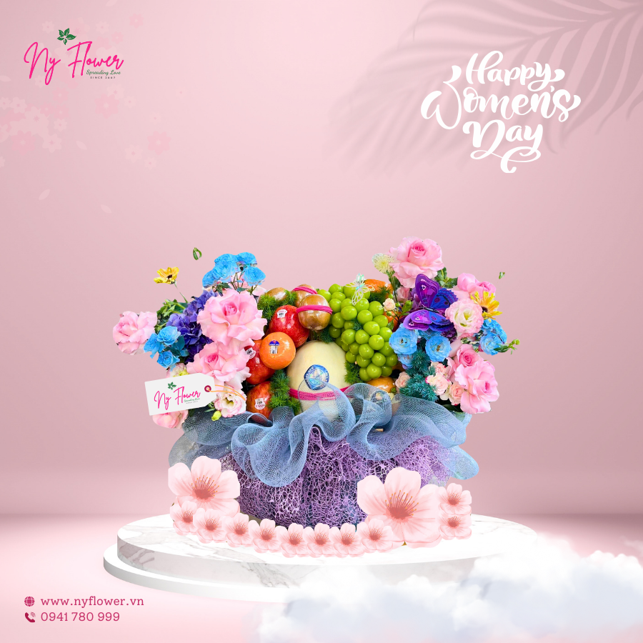 Giỏ Trái Cây + Hoa