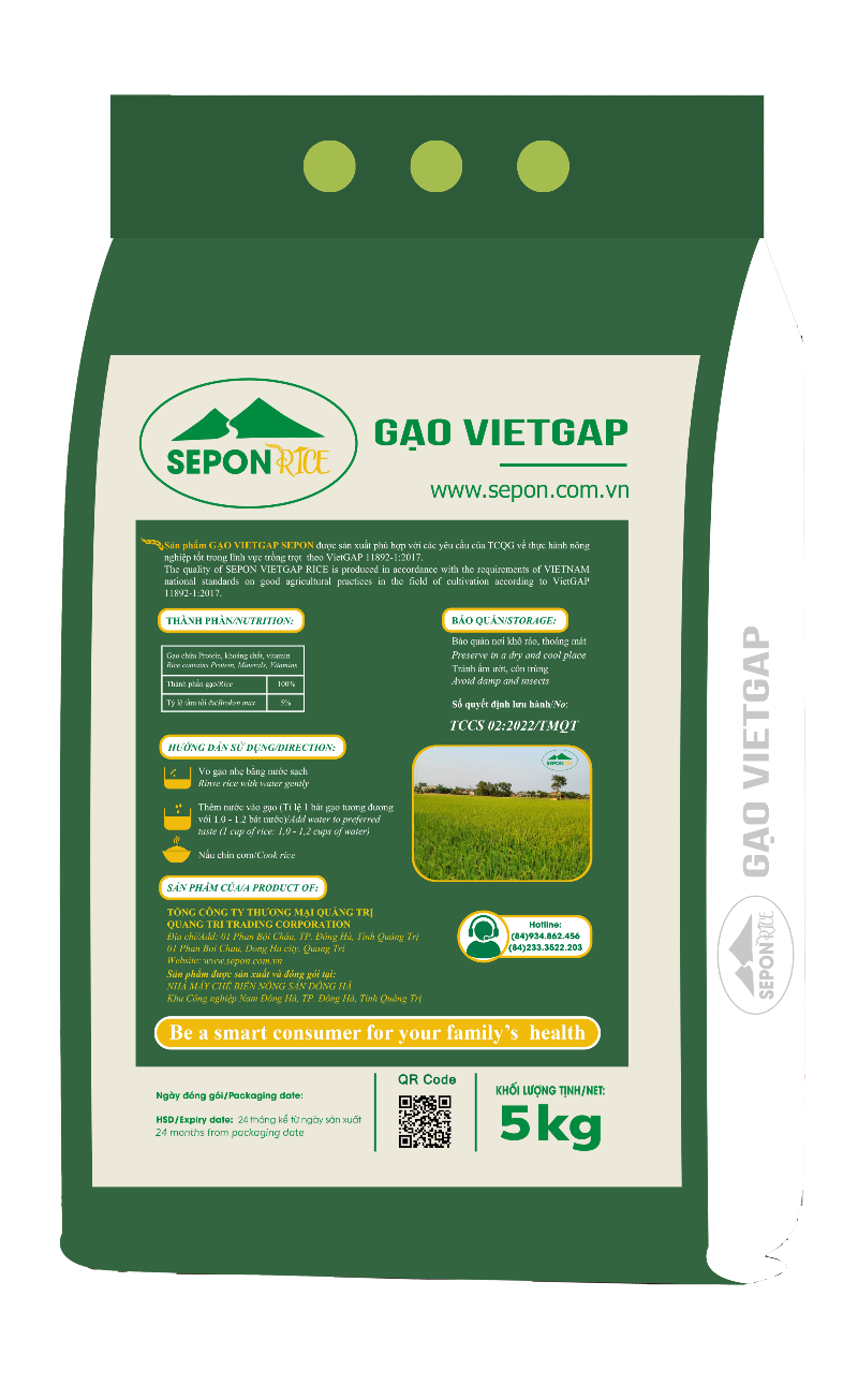 Gạo ST25 Vietgap SEPON - Túi 5 Kg