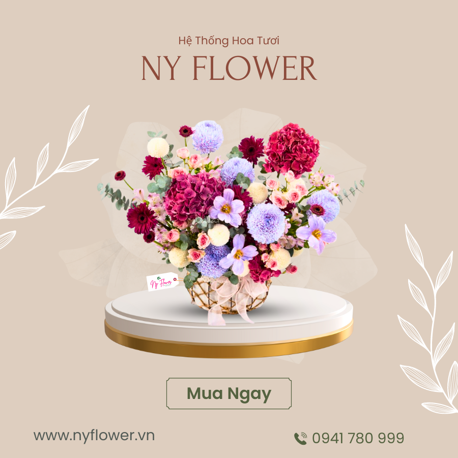 Giỏ Hoa Tươi 003