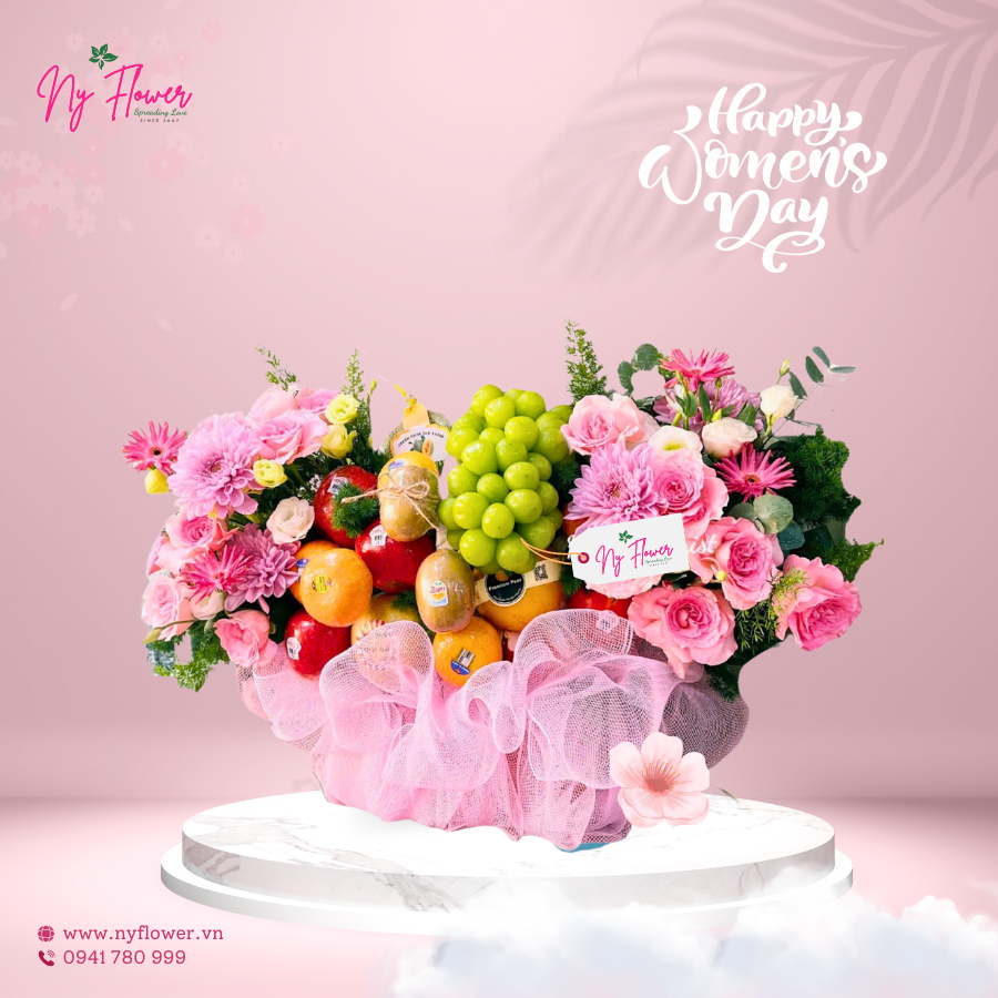 Giỏ Trái Cây + Hoa