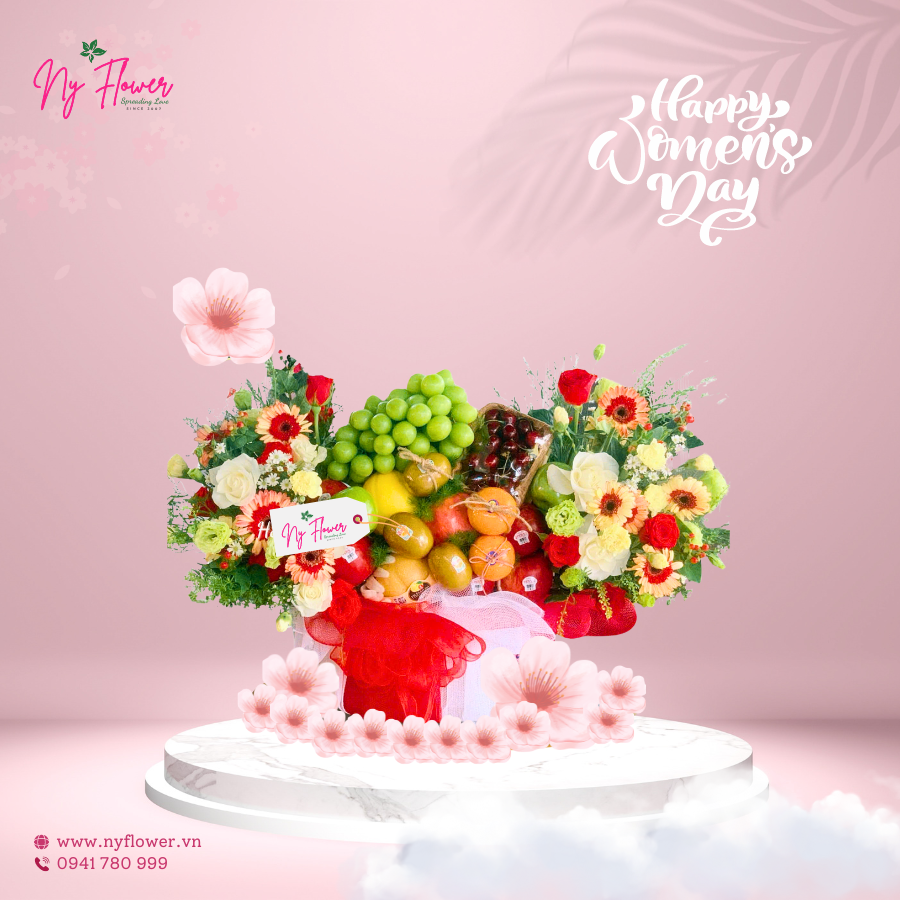 Giỏ Trái Cây + Hoa