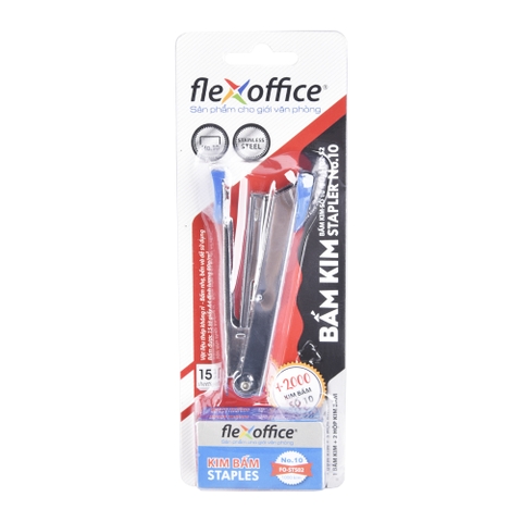 Demo 3 Bộ bấm kim số 10 và kim bấm Flexoffice FO-ST02-S2