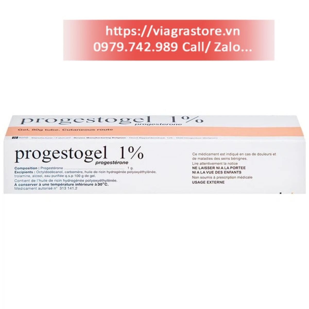 Gel Progestogel 1% Kolmar