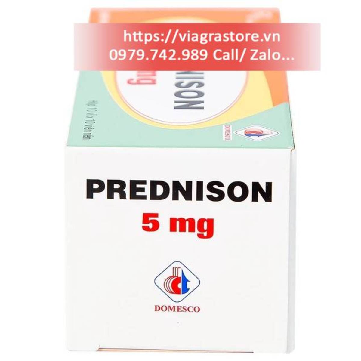 Prednison 5mg Domesco (Hộp 10 vỉ x 10 viên) | viagrastore.vn