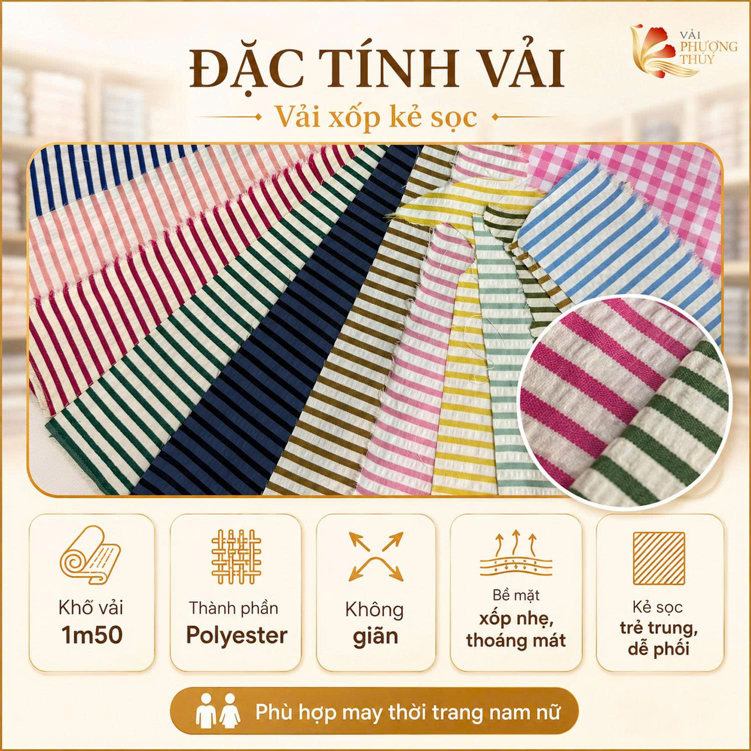 Vải Kẻ Sọc Xốp Là Gì? Bí Quyết Lên Phom Quần Suông, Sơ Mi Đẹp Cho Cả Nam Lẫn Nữ