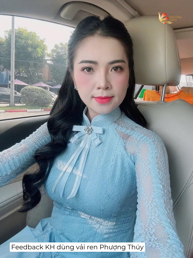 Áo dài ren - ảnh feedback từ khách hàng 