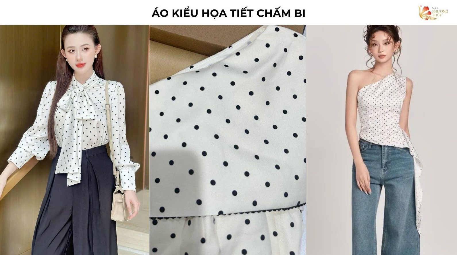 Áo kiểu chấm bi