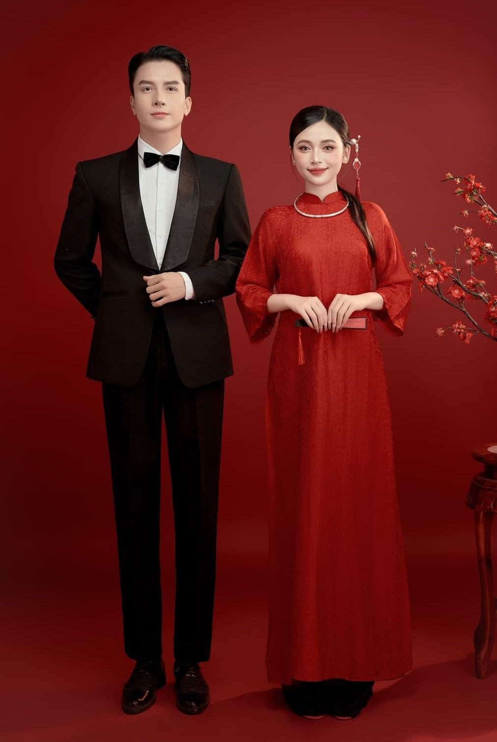 Vải Lụa Gấm may áo dài cưới | Nguồn ảnh CALLO STUDIO