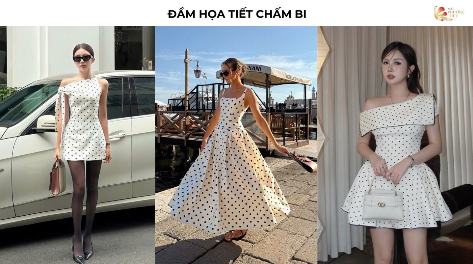 Đầm nữ họa tiết chấm bi