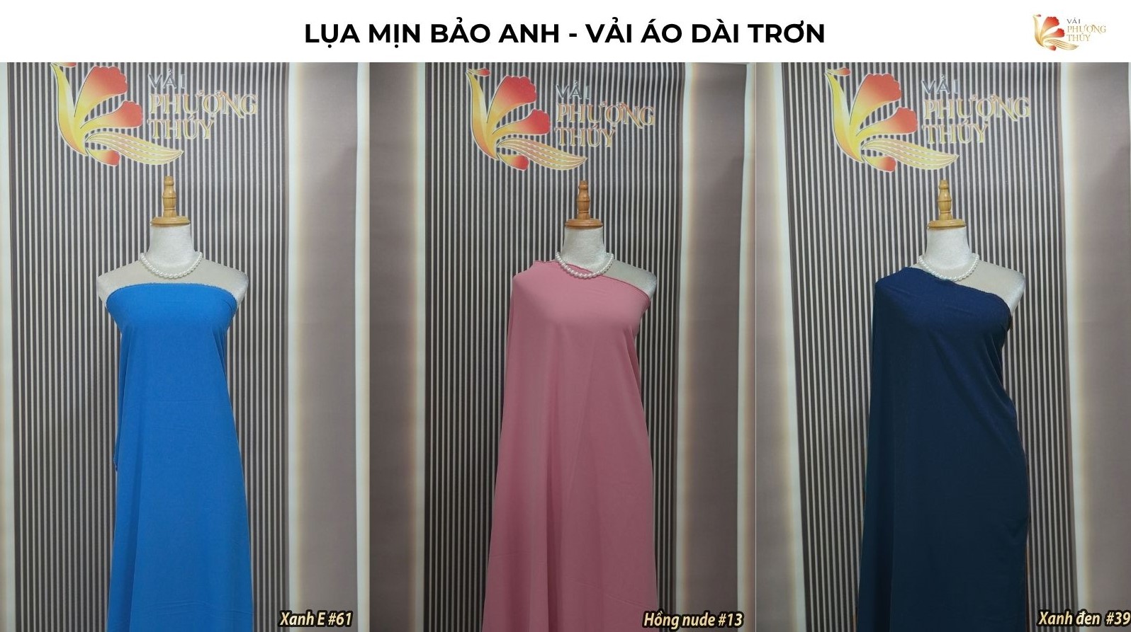 Lụa mịn Bảo Anh | Vải áo dài trơn