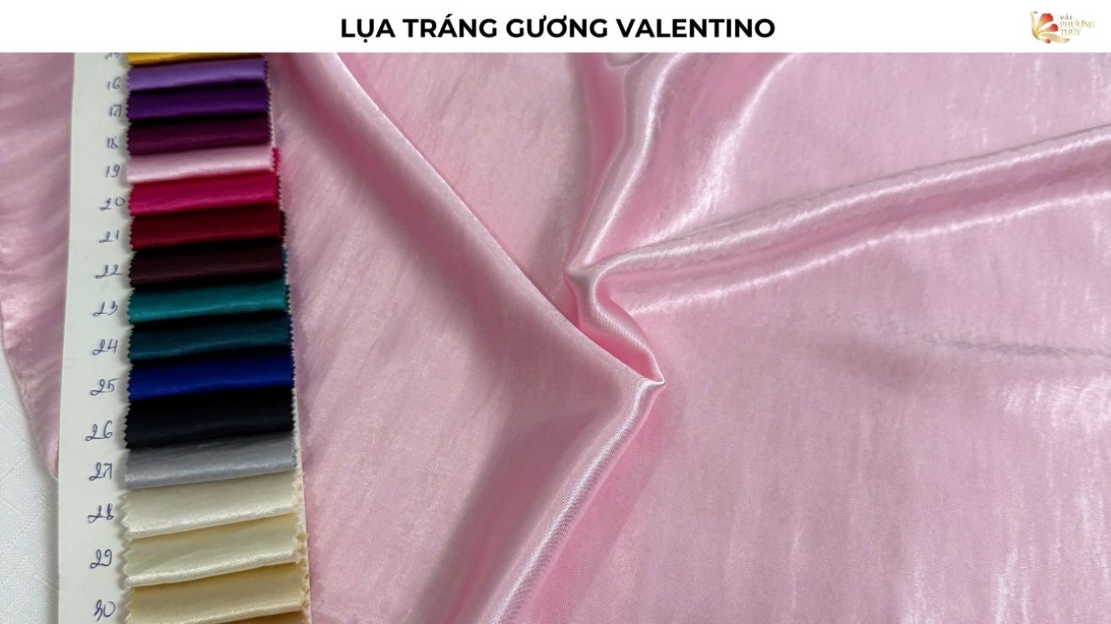 Vải lụa tráng gương Valentino