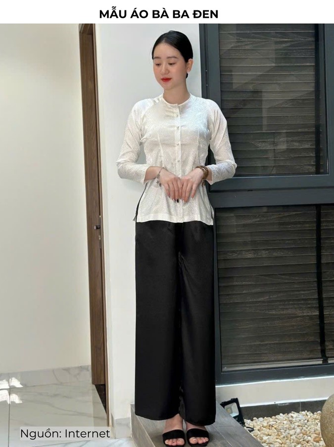 Mẫu áo bà ba đen