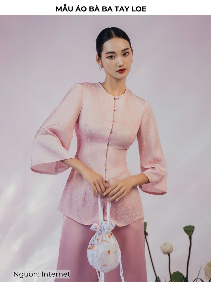 Mẫu áo bà ba tay loe