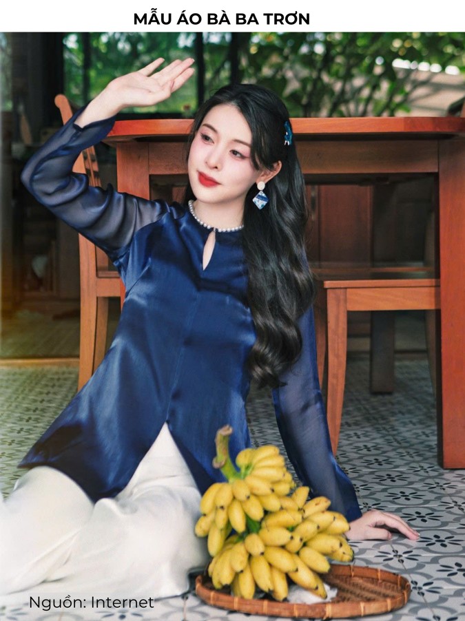 Mẫu áo bà ba trơn