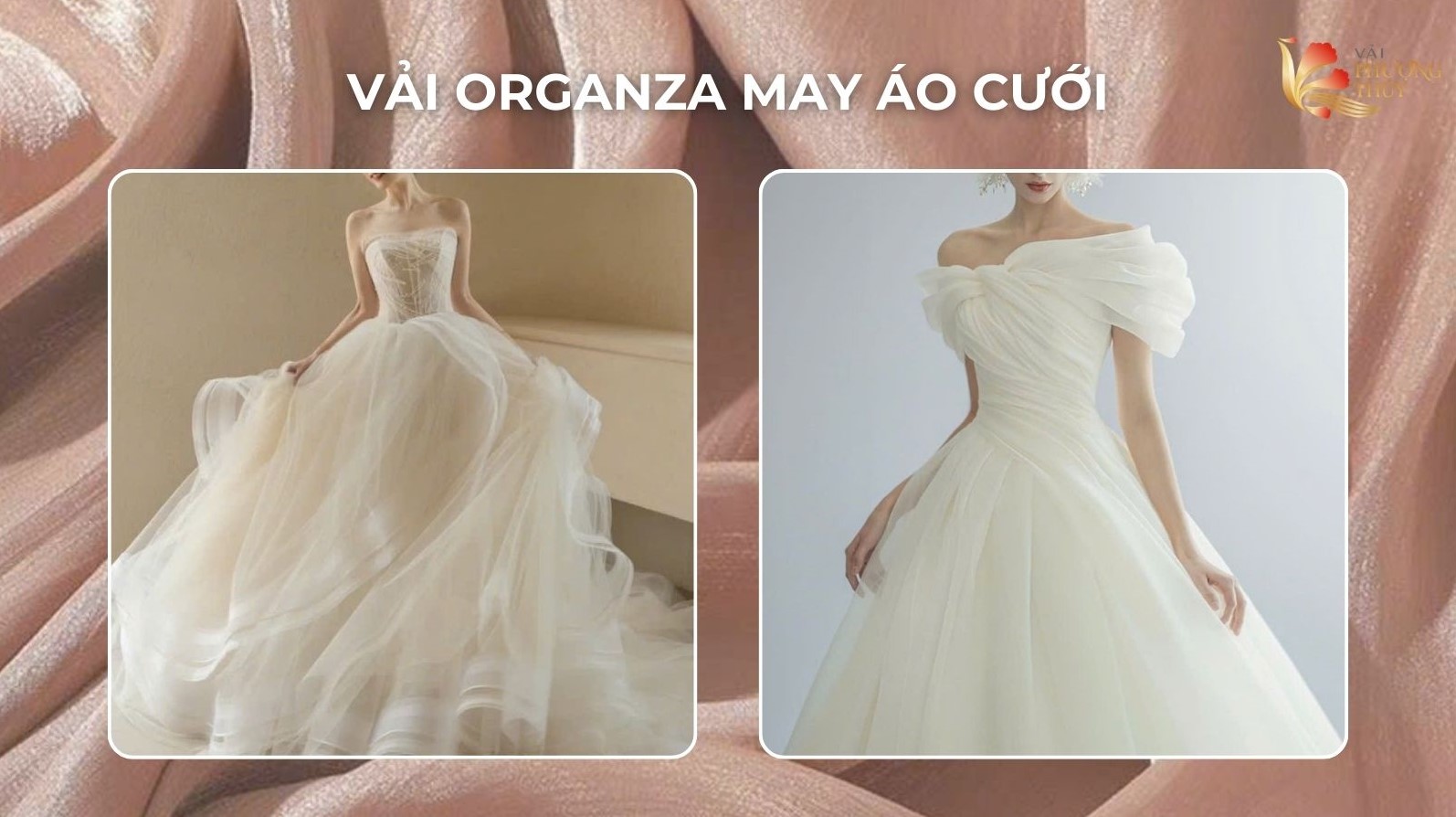 Mẫu váy cưới đẹp từ vải organza