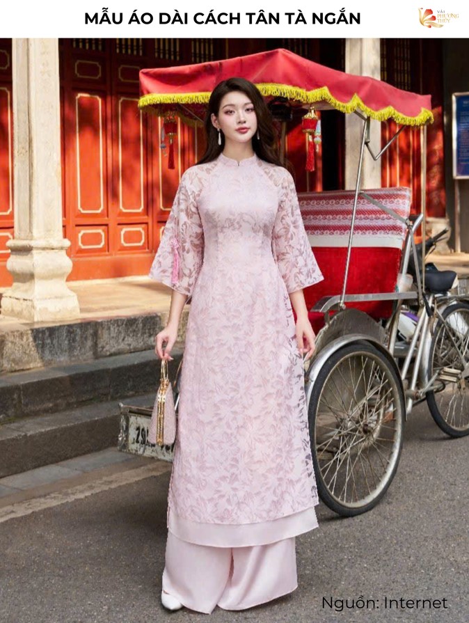 Mẫu áo dài cách tân tà ngắn