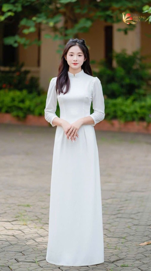 Mẫu áo dài trắng học sinh đẹp