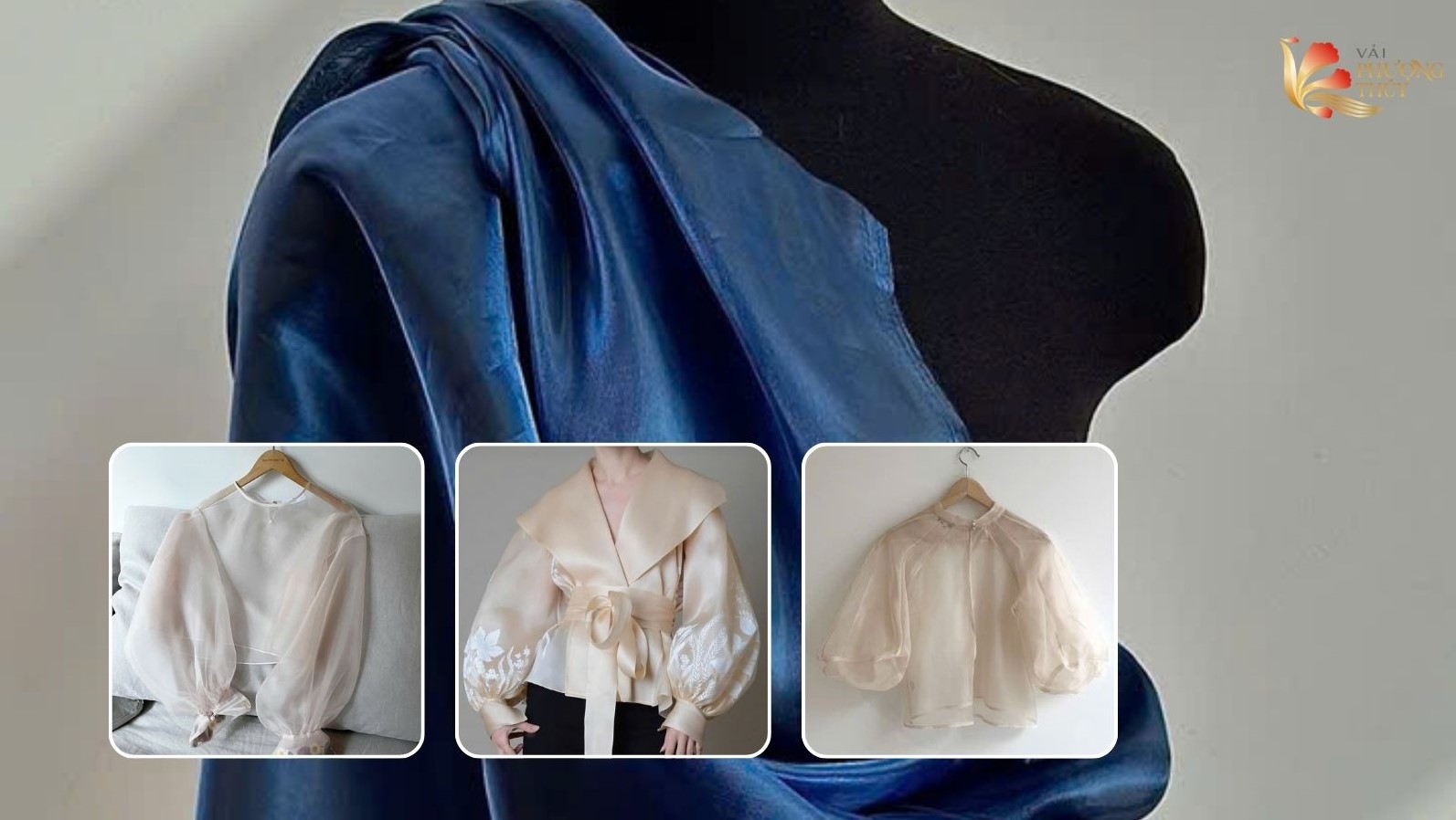 Áo sơ mi, áo kiểu may từ vải organza thanh lịch & thoáng mát 