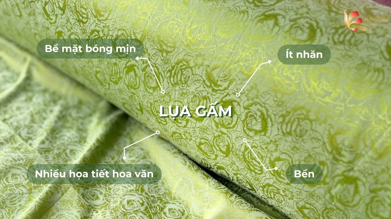 Vải lụa gấm Phượng Thúy - vải may áo dài