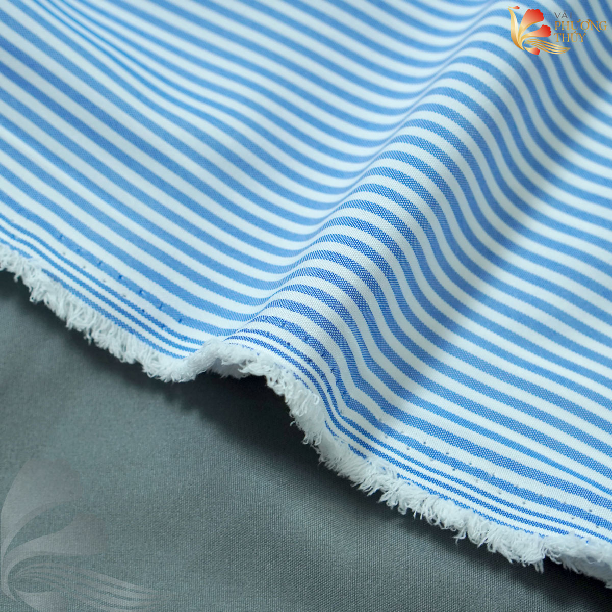 Vải Kate sọc ngang Phượng Thúy khổ ngang 1m50 phù hợp may đồ công sở, áo sơ mi nam nữ