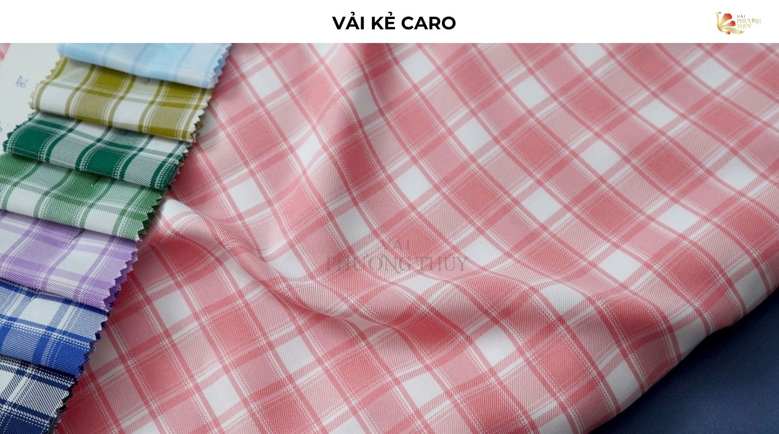Vải kẻ caro | Vải kate fos sọc caro Phượng Thúy