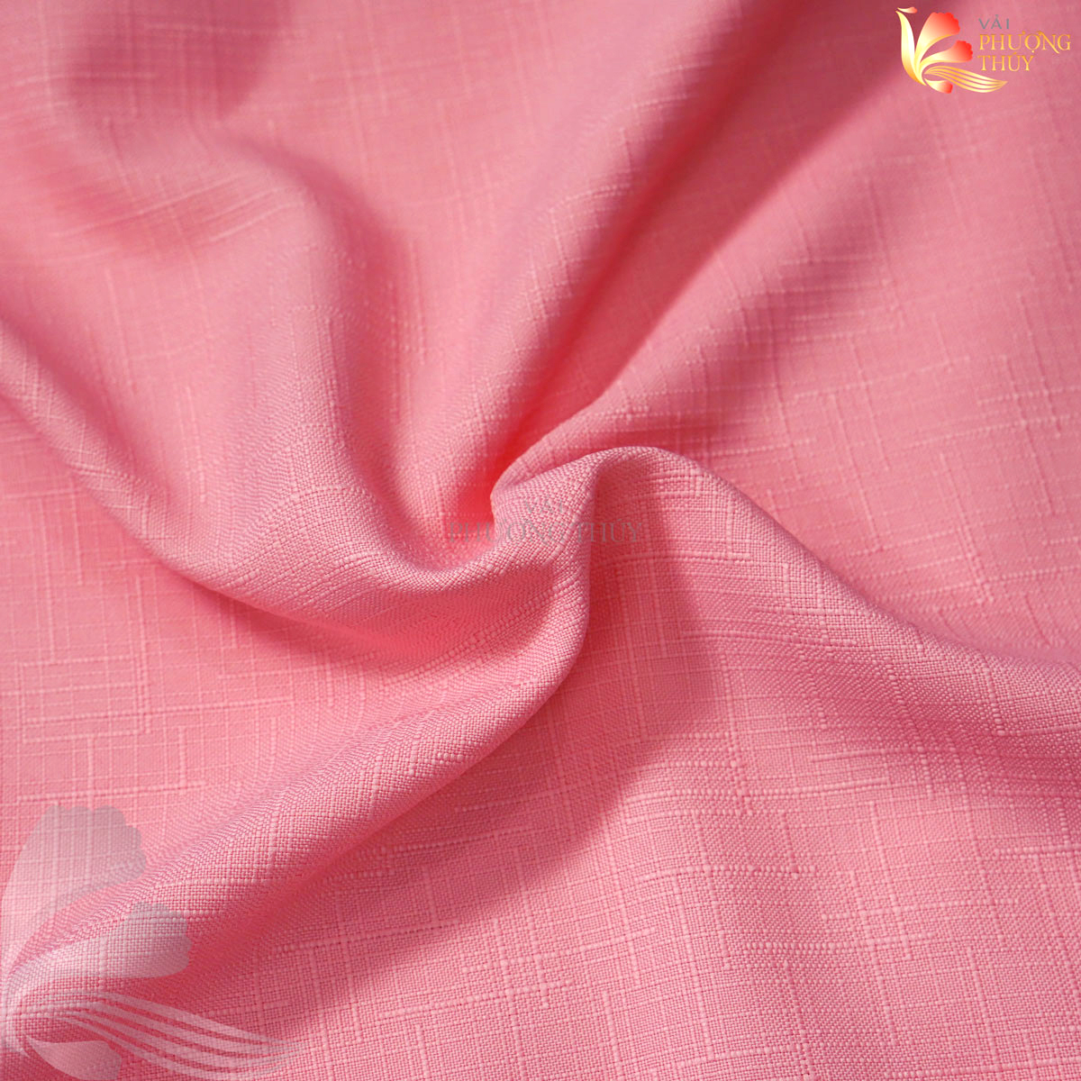 Vải linen gân Phượng Thúy chất liệu dày dặn giữ phom tốt