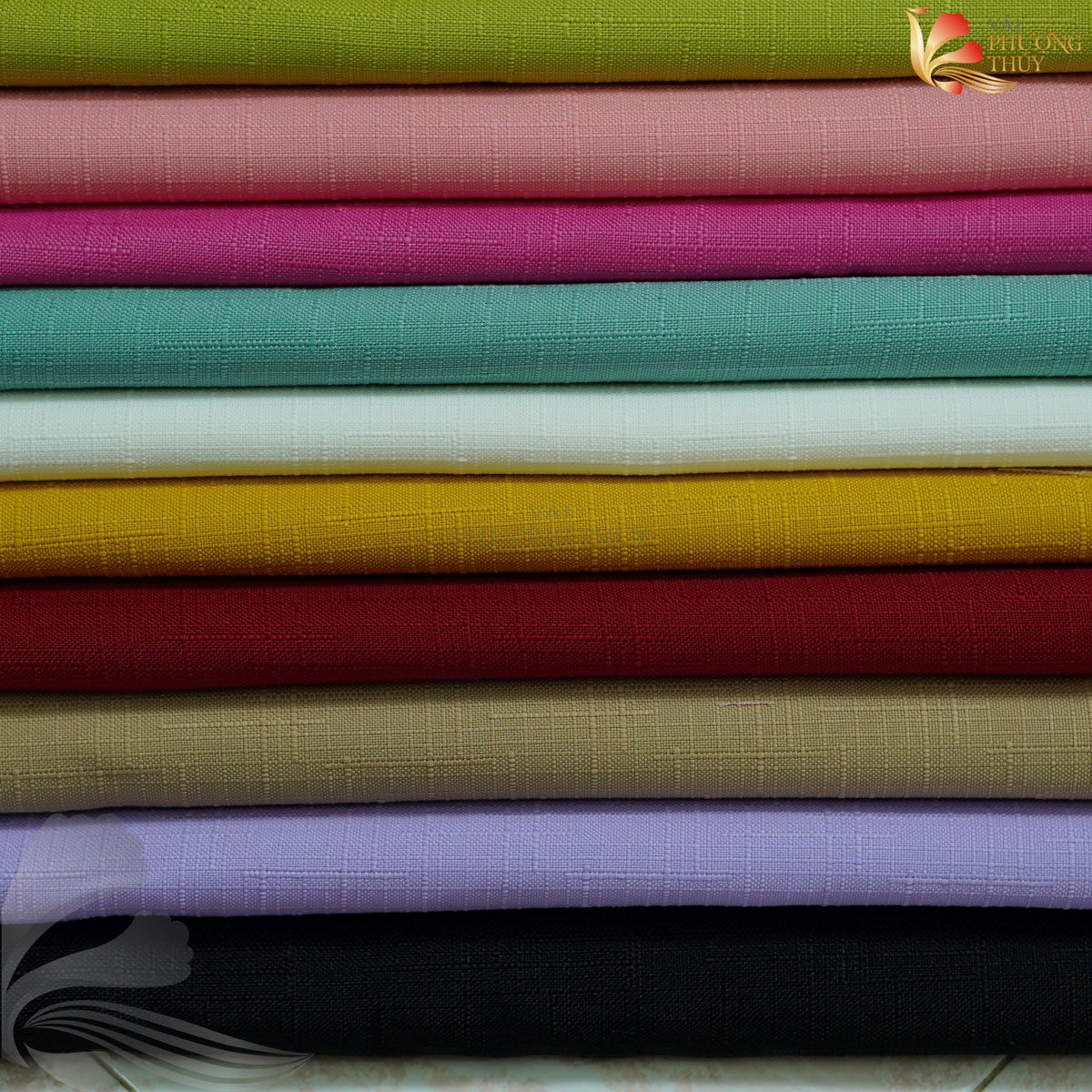 Vải linen gân Phượng Thúy may trang phục đi tiệc sang trọng