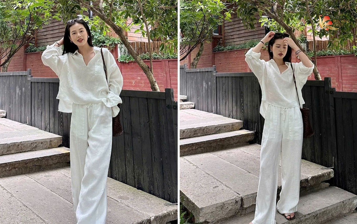 Áo sơ mi linen cho nữ, phong cách mộc mạc năng động
