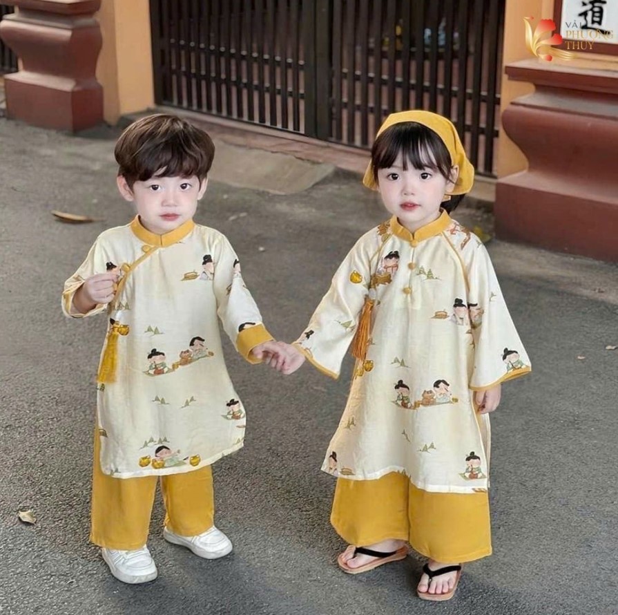 Lưu ý khi chọn vải may áo dài bé trai