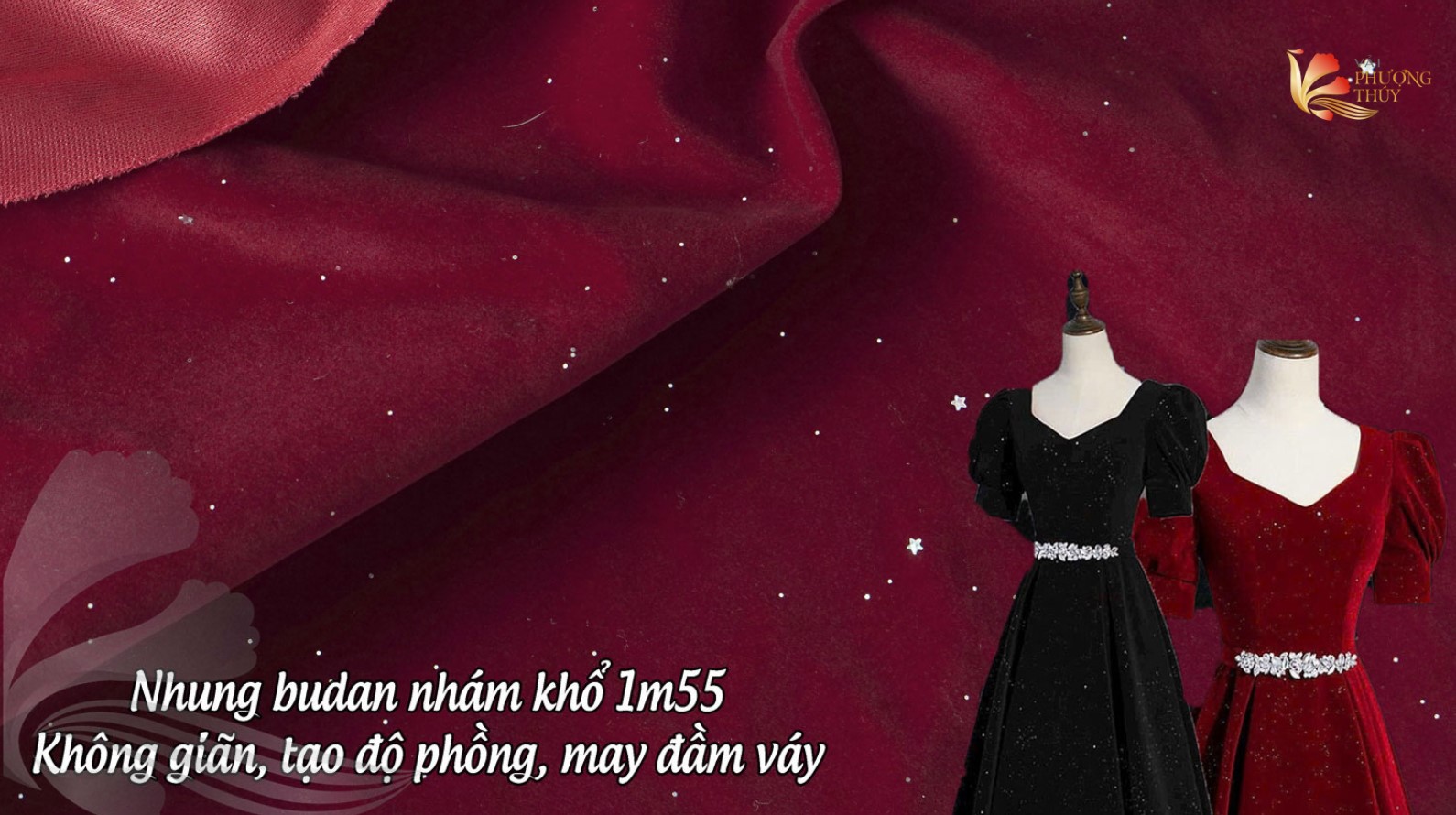 Vải nhung cứng budanh không giãn Phượng Thúy