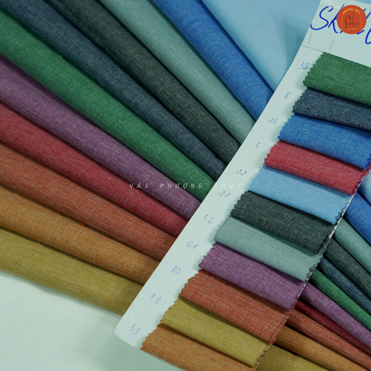 Bảng màu vải cotton silk khổ 1m50 tại Vải Phượng Thúy