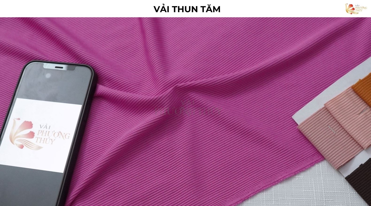 Vải thun tăm mềm mịn, co giãn 4 chiều