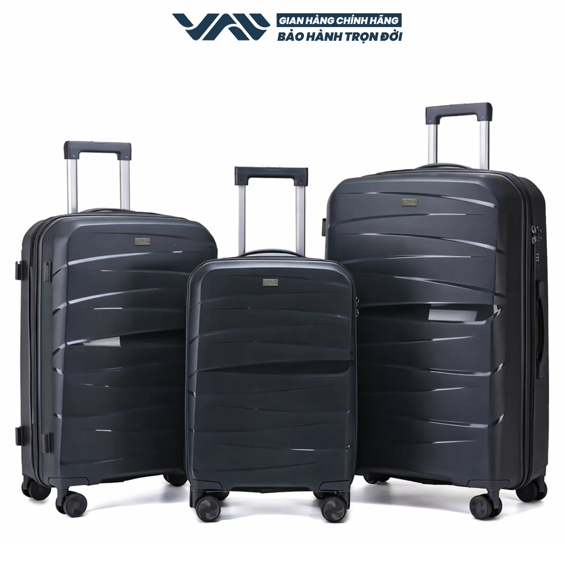 VALI DU LỊCH VALINY VNY09, NHỰA PP CAO CẤP, SIZE 20,24
