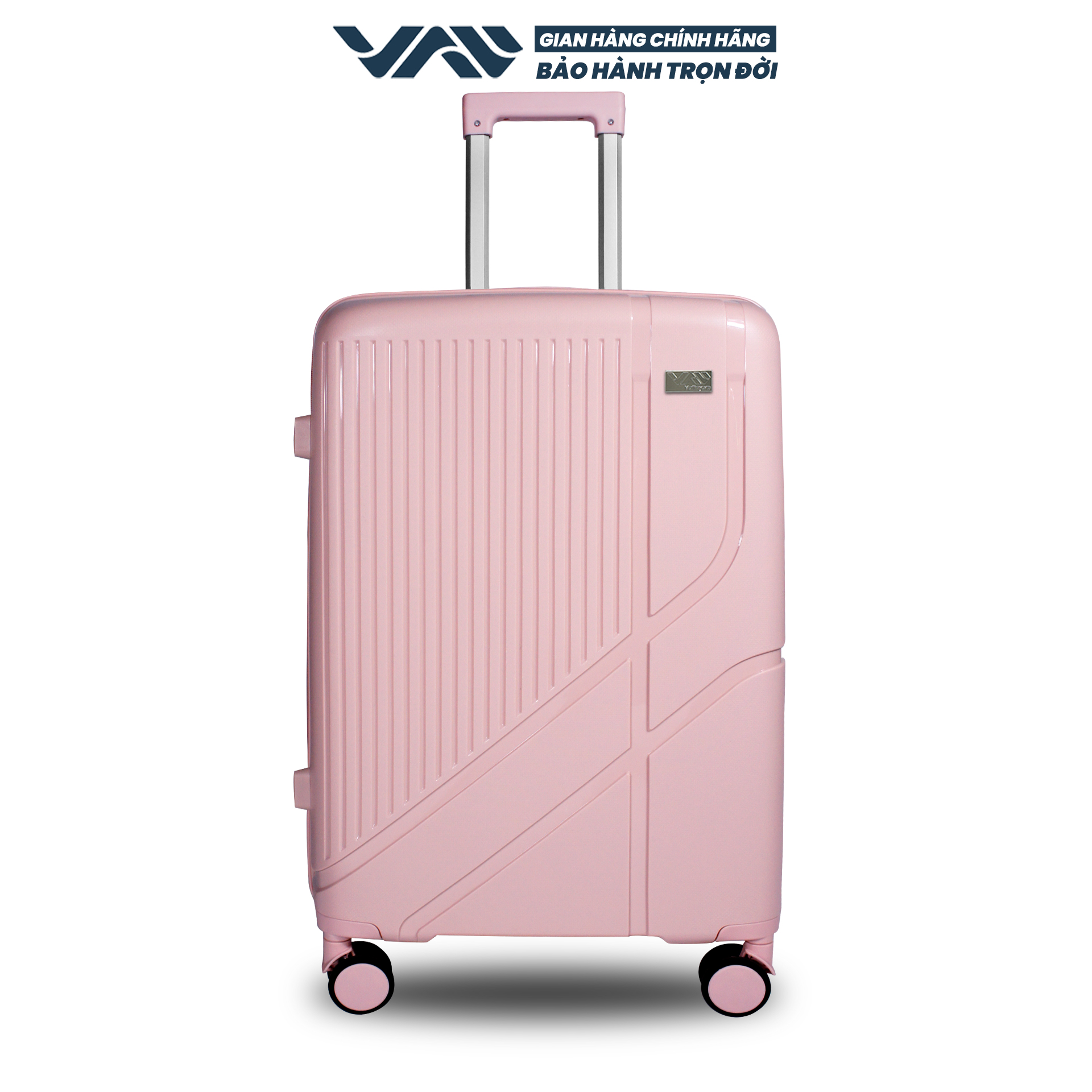 VALI DU LỊCH VALINY VNY01 NHỰA PP CAO CẤP MÀU HỒNG