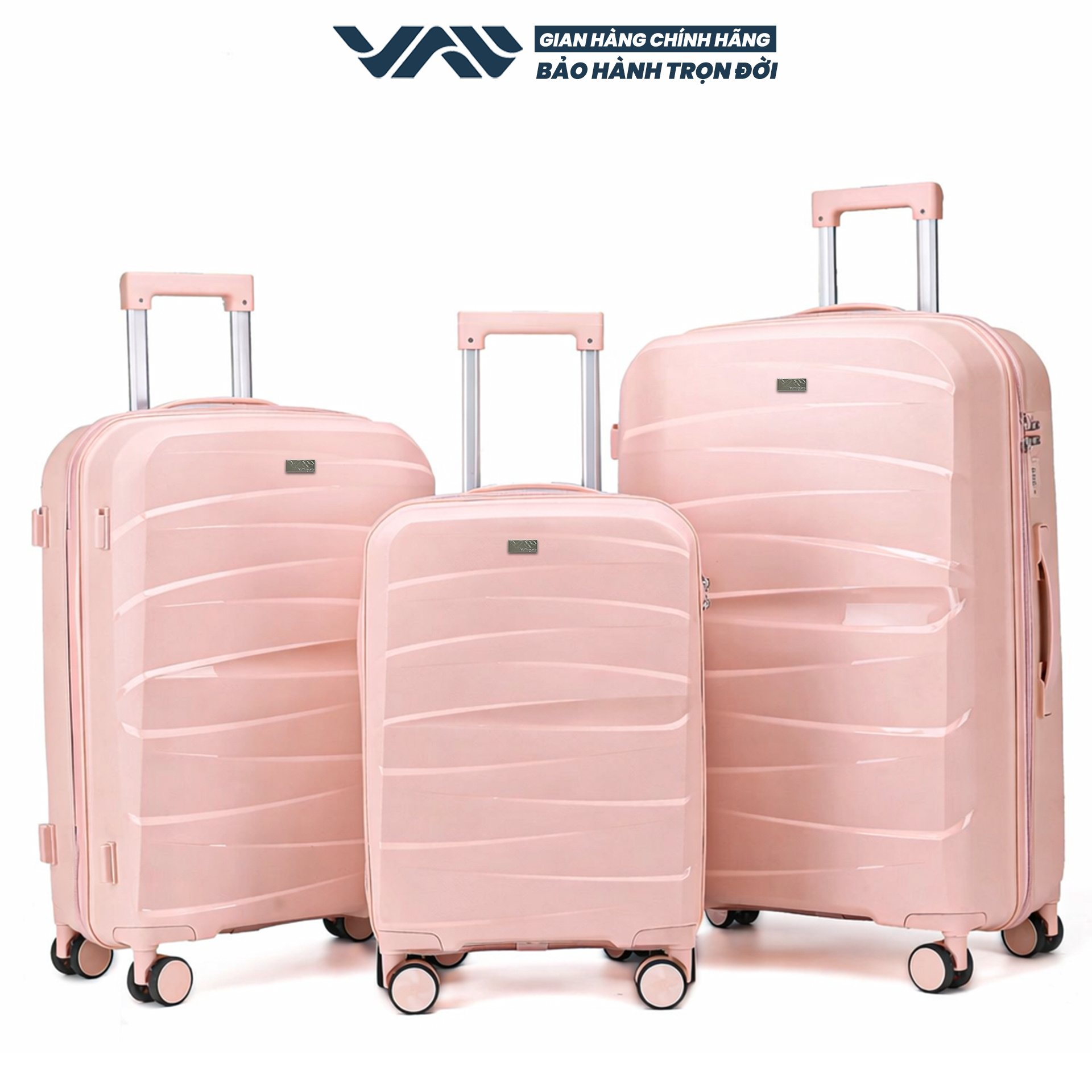 VALI DU LỊCH VALINY VNY09, NHỰA PP CAO CẤP, SIZE 20,24